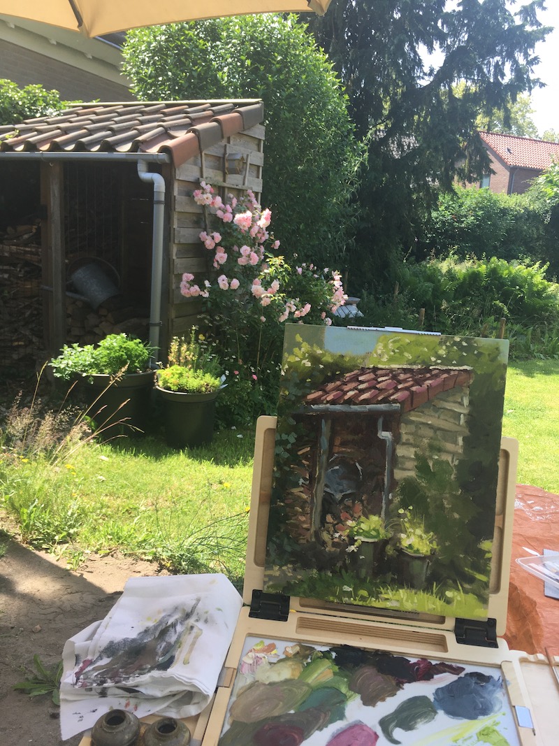 PLEINAIRTJE IN DE TUIN