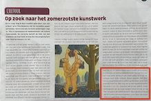 LEUK ARTIKEL IN DE KRANT OVER EXPOSITIE