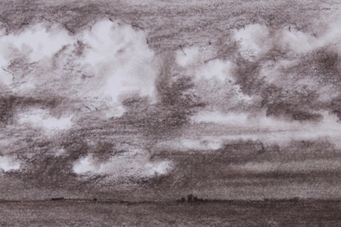 Wolken, 25 x 9 cm., contépotlood.
